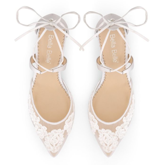 Amelia Low Heel Lace Wedding Shoes 3 1024x1024