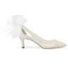 Bella Belle Esther Ivory Floral Beaded Lace Wedding Kitten Heel with Tulle Bow Side View 1200x