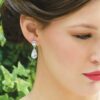 Bacall Rhodium Crystal Sparkling Peardrop Earrings 1