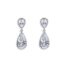 Bacall Rhodium Crystal Sparkling Peardrop Earrings